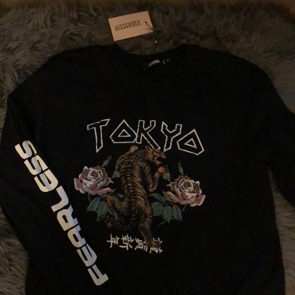 Tokyo Graphic Long Sleeve Oversized T Shirt